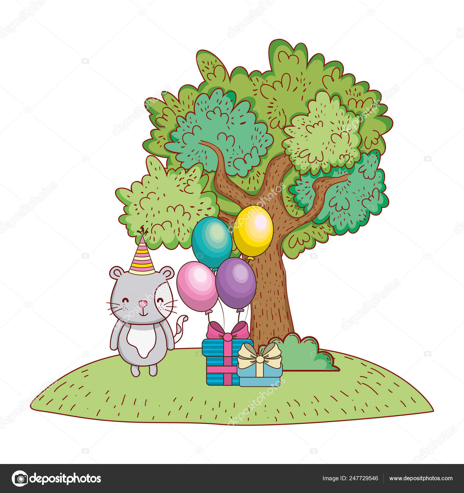 Joyeux Anniversaire Animal Mignon Image Vectorielle Stockgiu C Joyeux Anniversaire Animal Mignon Image Vectorielle Stockgiu C