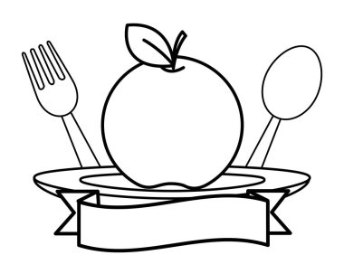 İzole elma meyve tasarım