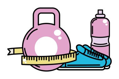 İzole fitness nesneleri tasarım