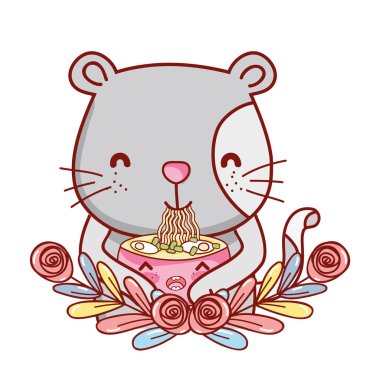 Erişte kawaii ile kedi