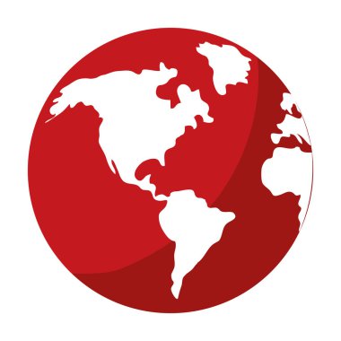 İzole kırmızı gezegen tasarım