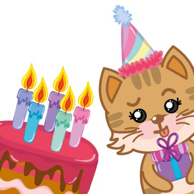 Doğum günü hayvan çizgi film