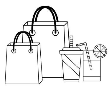 çanta siyah ve beyaz yiyecek satın