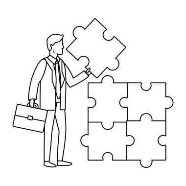 başarılı bir iş adamı avatar çizgi film