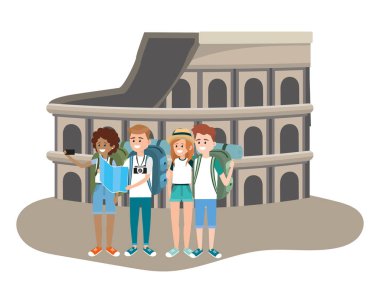 Genç arkadaşlar turist