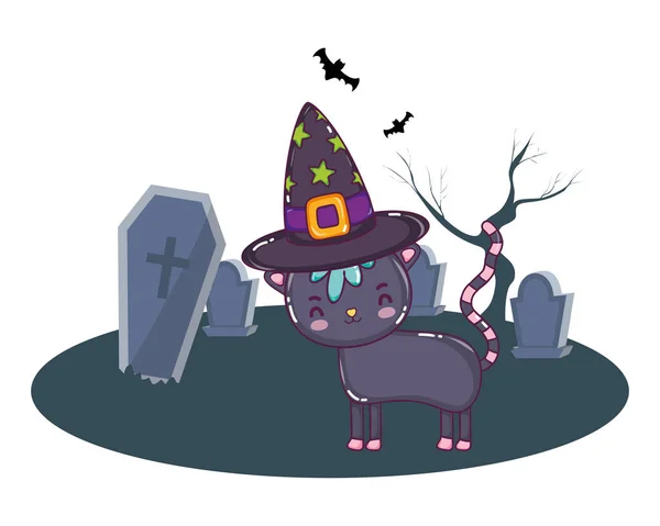 Halloween desenhos animados bonitos — Vetor de Stock