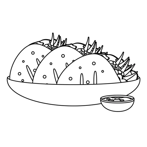 Смачний мексиканський харчовий мультфільм — стоковий вектор