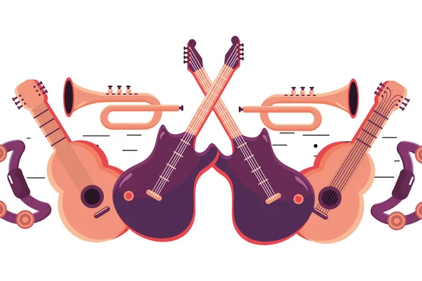 Music instrument cartoon — Stock Vector