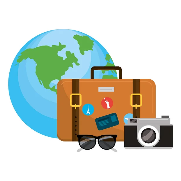 Cestovní zavazadla kreslený — Stockový vektor