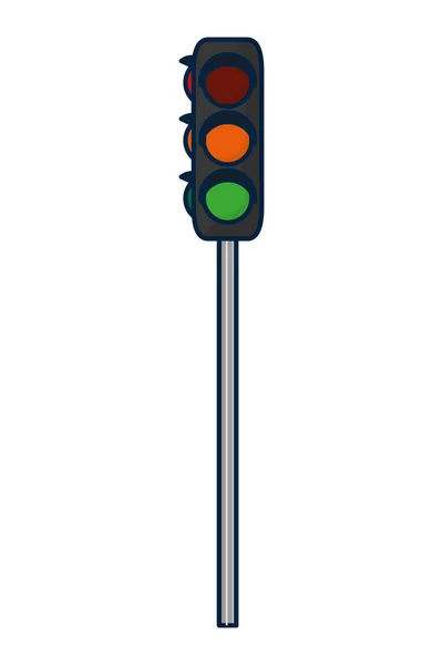 Traffic light isolated — Stock Vector