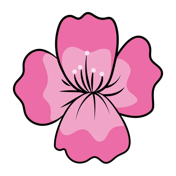 可爱的花卉卡通片 — 图库矢量图片
