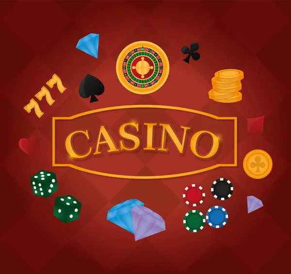 Conceito de jogo Casino — Vetor de Stock