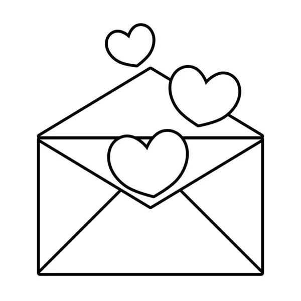 Email amor desenhos animados —  Vetores de Stock