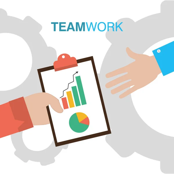 Concepto de trabajo en equipo empresarial — Vector de stock