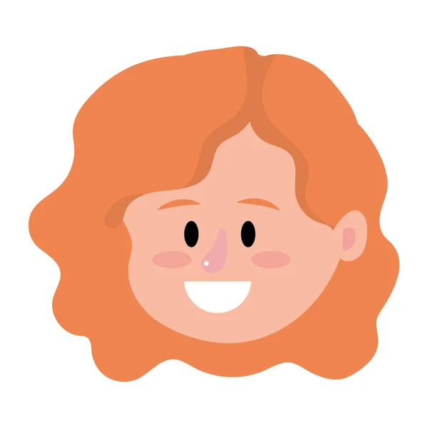 Hermosa cara de mujer sonriendo — Vector de stock