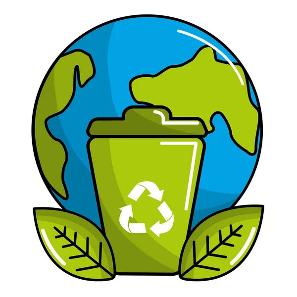 Diseño aislado de basura ecológica — Vector de stock