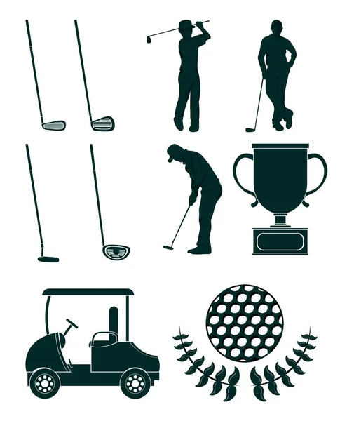 Golf sport utrustning — Stock vektor