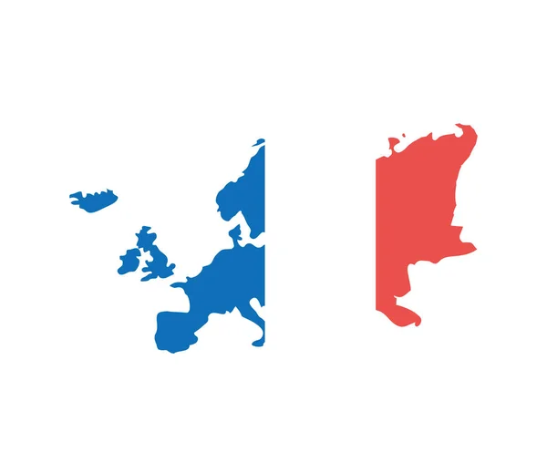Europe géographie carte localisation design — Image vectorielle