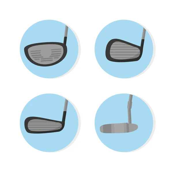 Types de clubs de golf — Image vectorielle