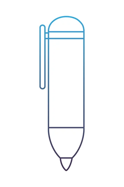 Línea degradada resaltador pluma escuela utensil diseño — Archivo Imágenes Vectoriales