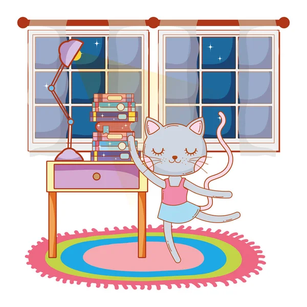 Kitty Cat Cartoon — Stockvektor