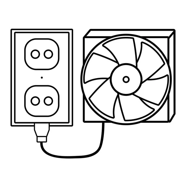 Teknik computing tecknad — Stock vektor