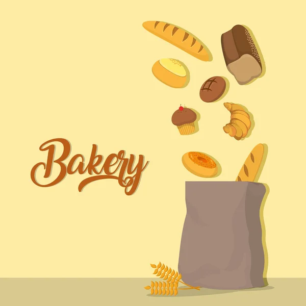 Bakery food concept — Stock Vector