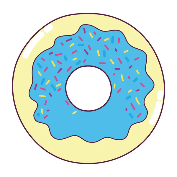 Köstliche süße Donut frischer Snack — Stockvektor