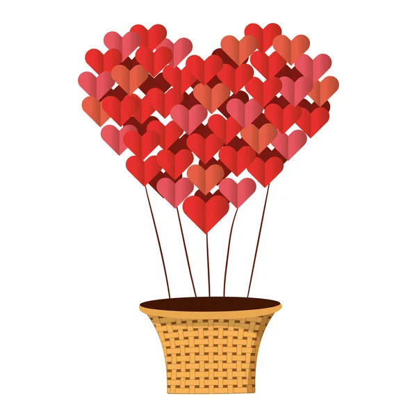 Valentinstag Herz Cartoon — Stockvektor