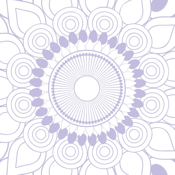紫マンダラ背景 — ストックベクタ