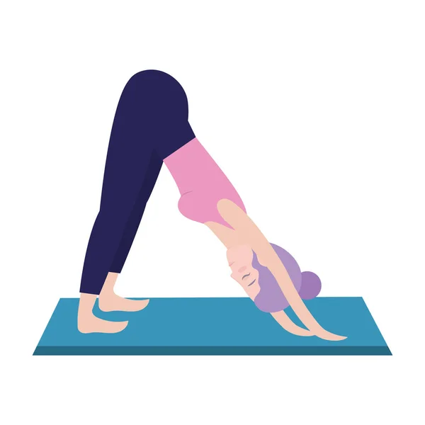 Femme et yoga — Image vectorielle