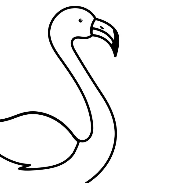 Pink flamingo cartoon — Stock Vector
