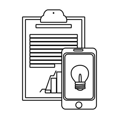 İş ofis ve pazarlama siyah beyaz