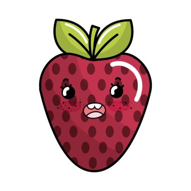 İzole çilek meyve tasarım