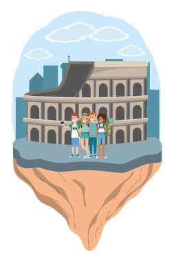 Genç arkadaşlar turist