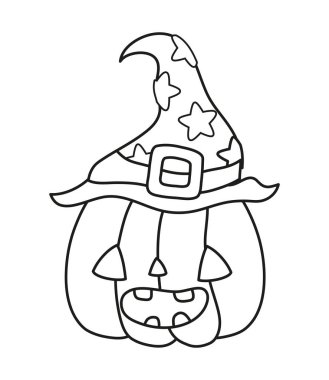 Anahat mutlu kabak cadı şapka dekorasyon ile