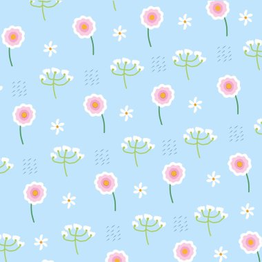 Sevimli çiçek desen arka plan