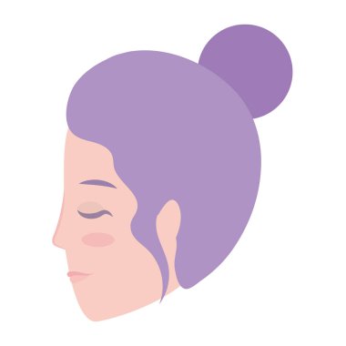 kadın yüz çizgi film