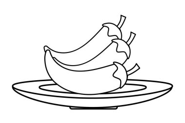 İzole sebze tasarım