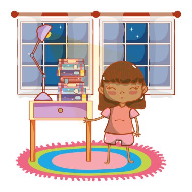 Tatlı kız çizgi filmi.