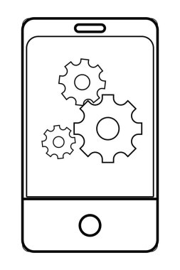 teknoloji smartphone çizgi film