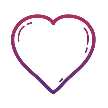 bozulmuş anahat şekli kalp tarzı bir aşk sembolü