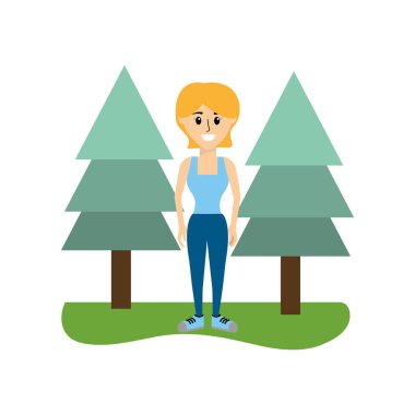 sevimli kadın rahat kıyafetler ve saç modeli ile