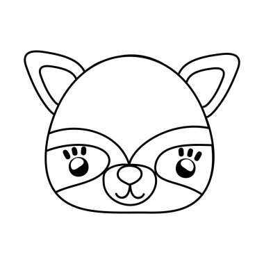 şirin Rakun baş kılık maske ile anahat