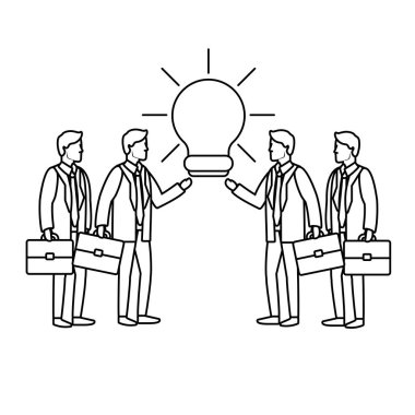 Exectuive işadamları avatar siyah beyaz