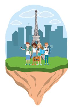 Genç arkadaşlar turist