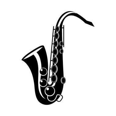 saksafon izole simgesi