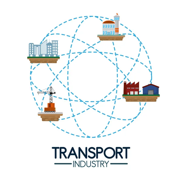 Vervoer industrie concept — Stockvector