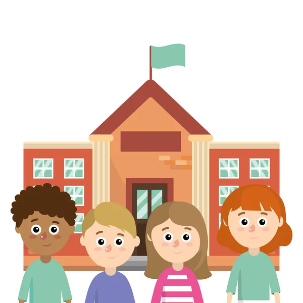 Dessin animé de l'école primaire — Image vectorielle