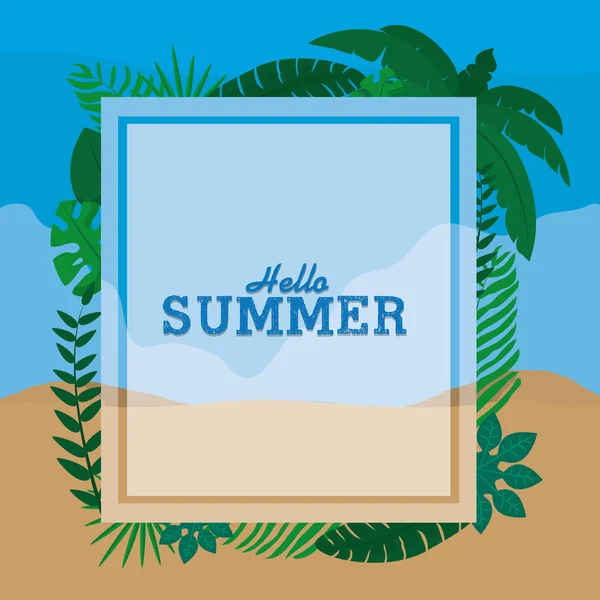 Hello summer card — Stock Vector